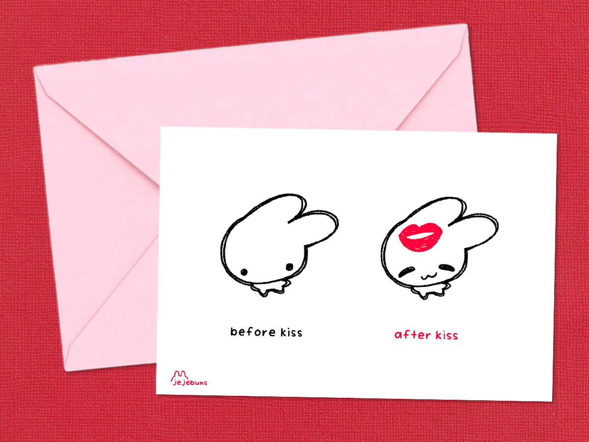 Before + After Kiss | Valentine Card