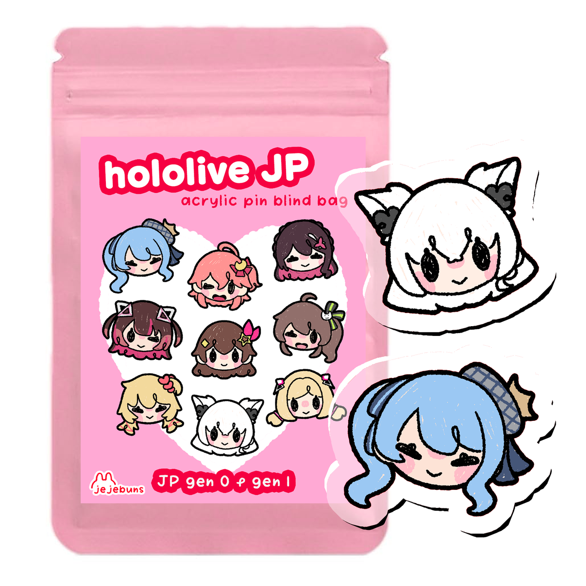 Hololive JP 0 & 1 | Acrylic Pin Blind Bag