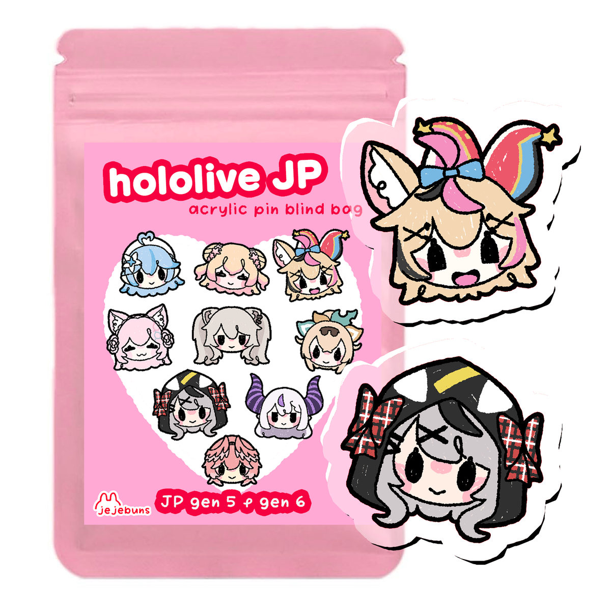 Hololive JP 5 & 6 | Acrylic Pin Blind Bag